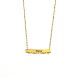 Engraved Bar Necklace