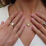 Introducing our exclusive 12 piece Adore Collection inspired by the City of Love. Our Adore Ring is the perfect minimalistic ring to wear on its own or stack with your other favourite Zo&Co rings. Material: Stainless Steel. (zo&co logo engraved on the inside only). Waterproof material Tarnish Free Don't expose to use of heavy chemicals such as applying tan directly over the jewellery or heavy use of perfume directly onto the jewellery. 