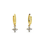 Dainty Petal Ear Huggies Gold