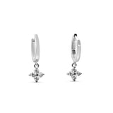 Dainty Petal Ear Huggies Silver