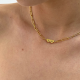 Engraved Double Heart Necklace