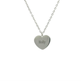 Engraved Heart Pendant
