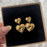 Delilah Heart Hang Hoops Introducing our Delilah Heart Hang Hoops. High Quality Stainless Steel Tarnish Free Waterproof zoandco jewellery ireland dublin affordable luxury trendy fashion jewellery