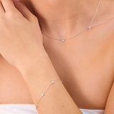 Halo Fine Chain Bracelet