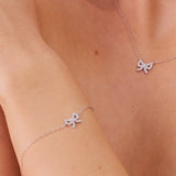 Dainty Bow Bracelet Silver