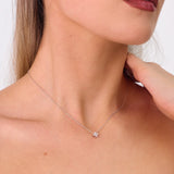 Dainty Petal Necklace Silver