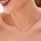 Engraved Double Heart Necklace
