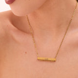 Engraved Bar Necklace