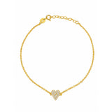 Heart Fine Chain Bracelet