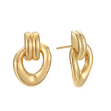 Buckle Statement Earrings Gold PRE ORDER