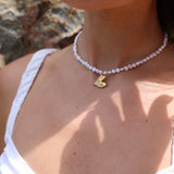 Heart Pendant Pearl Necklace