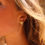 Gold Petal Pearl Studs