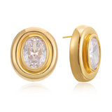Bezel Statement Earrings