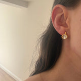 Zoe Bezel Oval Studs