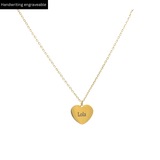 Engraved Cut out Heart Pendant