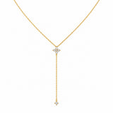 Dainty Petal Lariat Necklace
