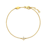 Dainty Petal Single Pendant Bracelet Gold