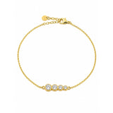 Bezel Stone Fine Chain Bracelet