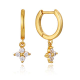 Dainty Petal Ear Huggies Gold