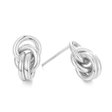 Double Knot Studs Silver
