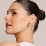 Violet Earrings Two Tone