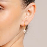 Pearl Hoop Earrings