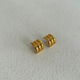 Gold Triple Layer Earrings