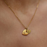 Engraved Duo Heart Necklace