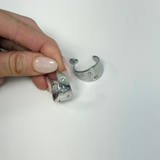 Chunky Star Hoops Silver