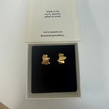 Mini Ridged Hoops Gold