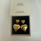 XL Heart Double Studs