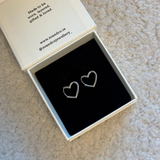 Heart Huggies Silver