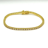 gold luxury tennis bracelet Irish jewellery zoandco zo&co jewellery affordable luxe high quality waterproof 