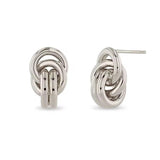 Double Knot Studs Silver