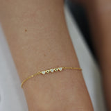 Dainty Multi Heart Bracelet Gold