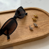 Double Knot Studs Gold
