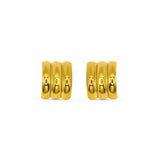 Gold Triple Layer Earrings