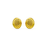 Gold Wave Texture Earrings