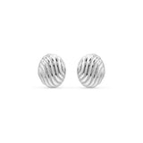 Silver Wave Texture Earrings