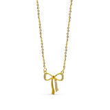 Sparkle Bow Necklace Gold