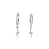 Lightning Bolt Huggies Silver