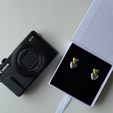 Violet Earrings Two Tone