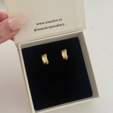 Mini Diamond Hoops Gold