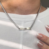 Introducing our Personalised Tennis Necklace, which makes the perfect gift for yourself of your loved one!  Please leave the engraving for your order in the note section in your basket.    Available in Silver & Gold.  Length: 35+5cm.  Material: Zircon & Stainless Steel. 