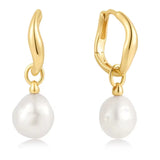 Pearl Hoop Earrings