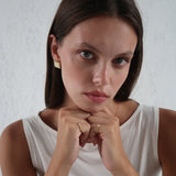 Freya Statement Studs | Latte