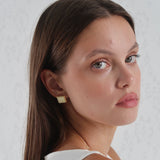 Freya Statement Studs | Latte