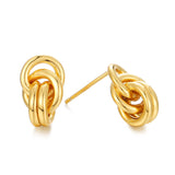 Double Knot Studs Gold