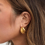 Introducing our Chunky Croissant Hoops  18K Stainless Steel.  Waterproof Tarnish Free