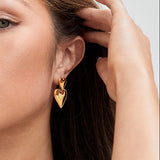 Heart Double Studs Gold